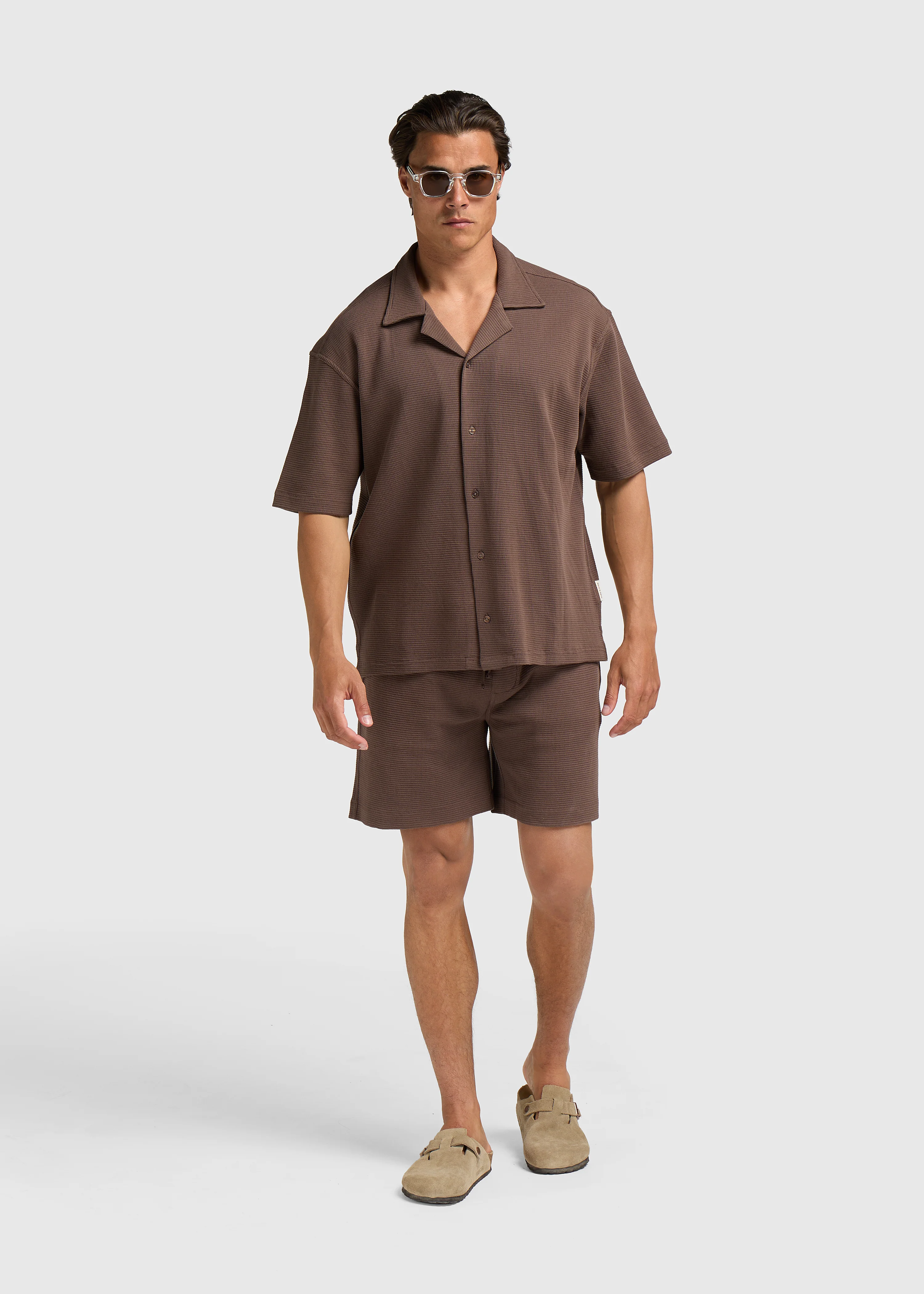 Relaxed Waffle Shirt - Espresso - Image 4