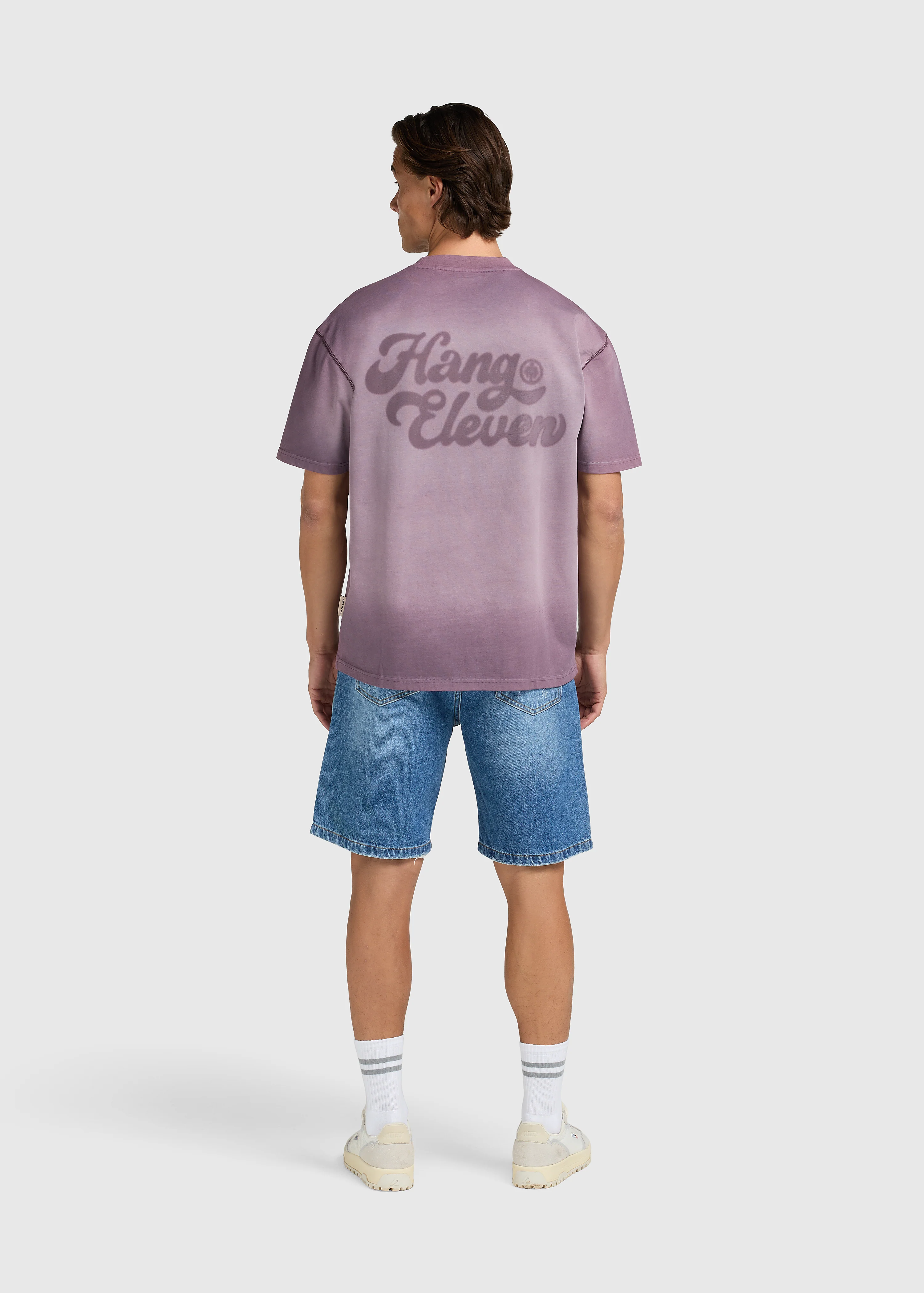 Washed Brand Tee - Purple - Image 4