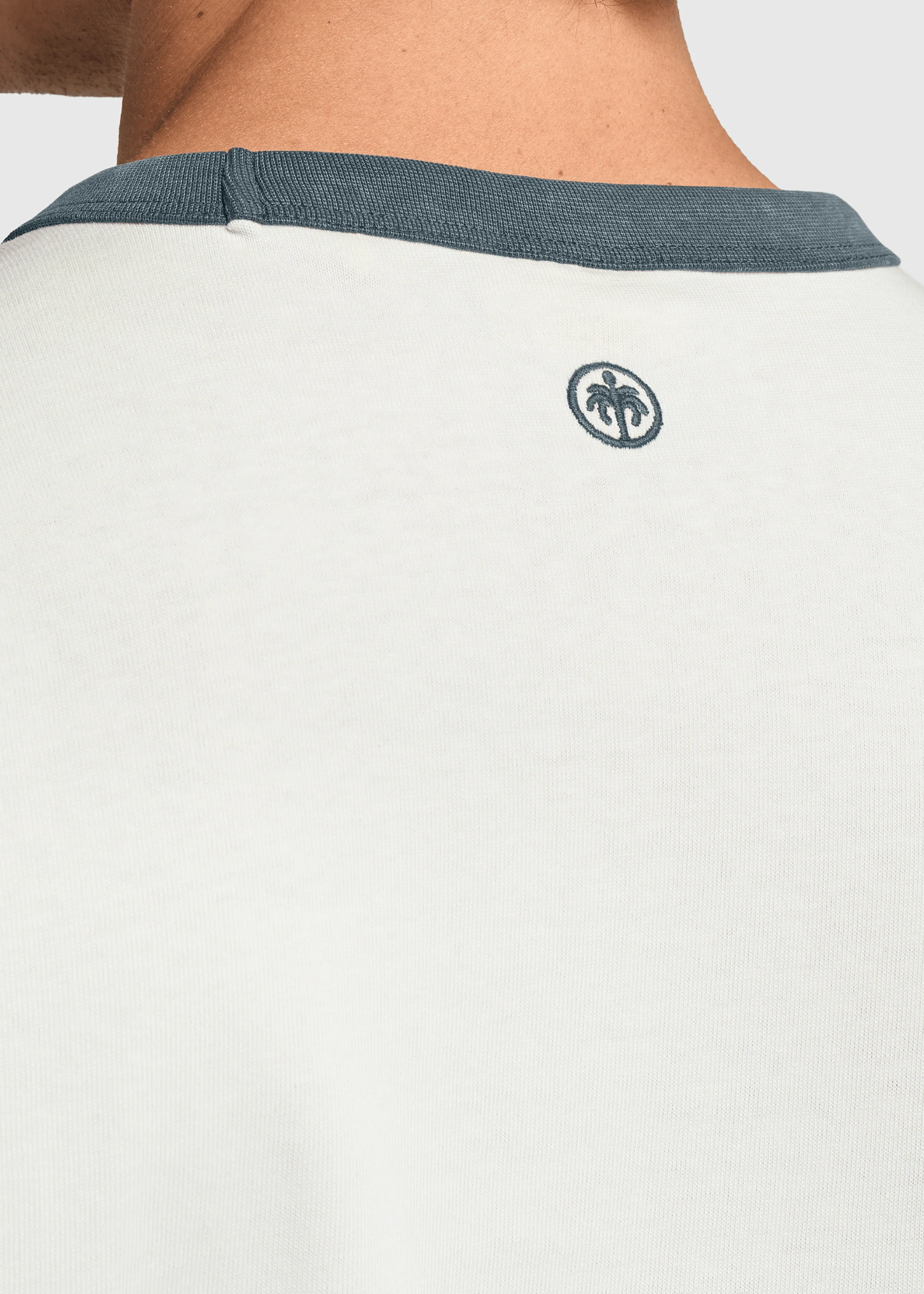 Washed Collar Tee - Navy Blue - Image 3
