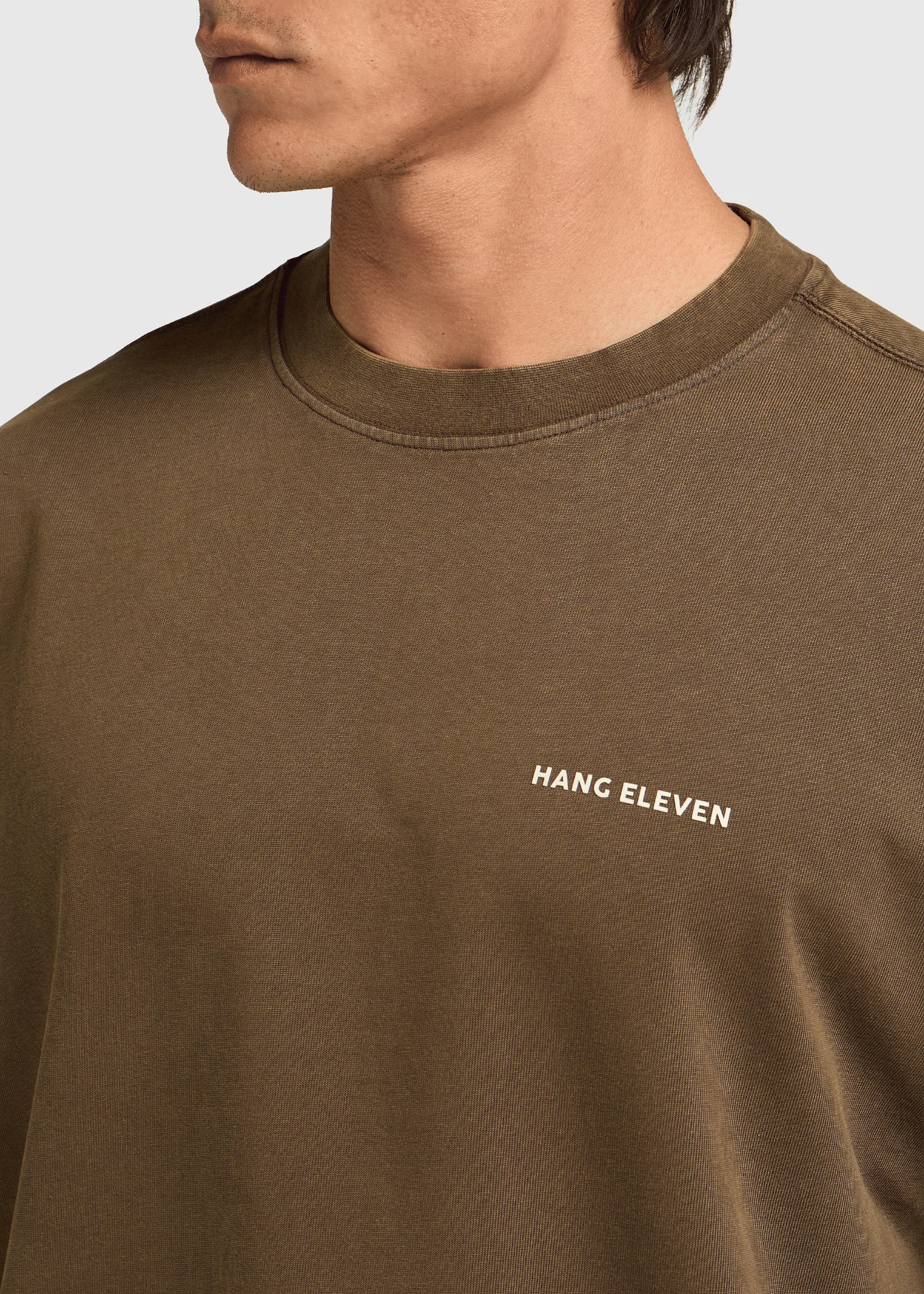 Washed Essential Tee - Brown - Image 3