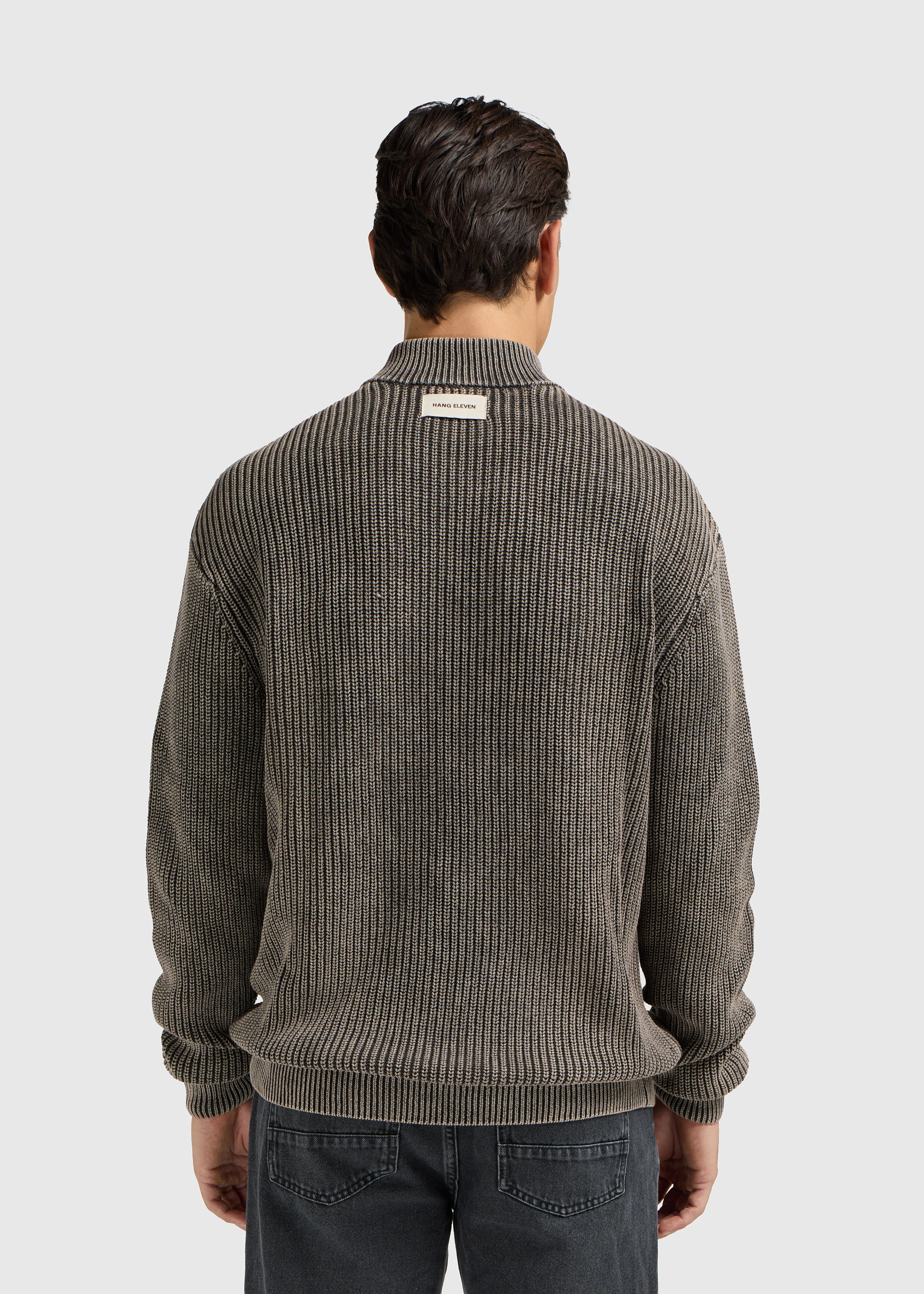 Washed Half Zip Knit - Acid Wash - Image 2