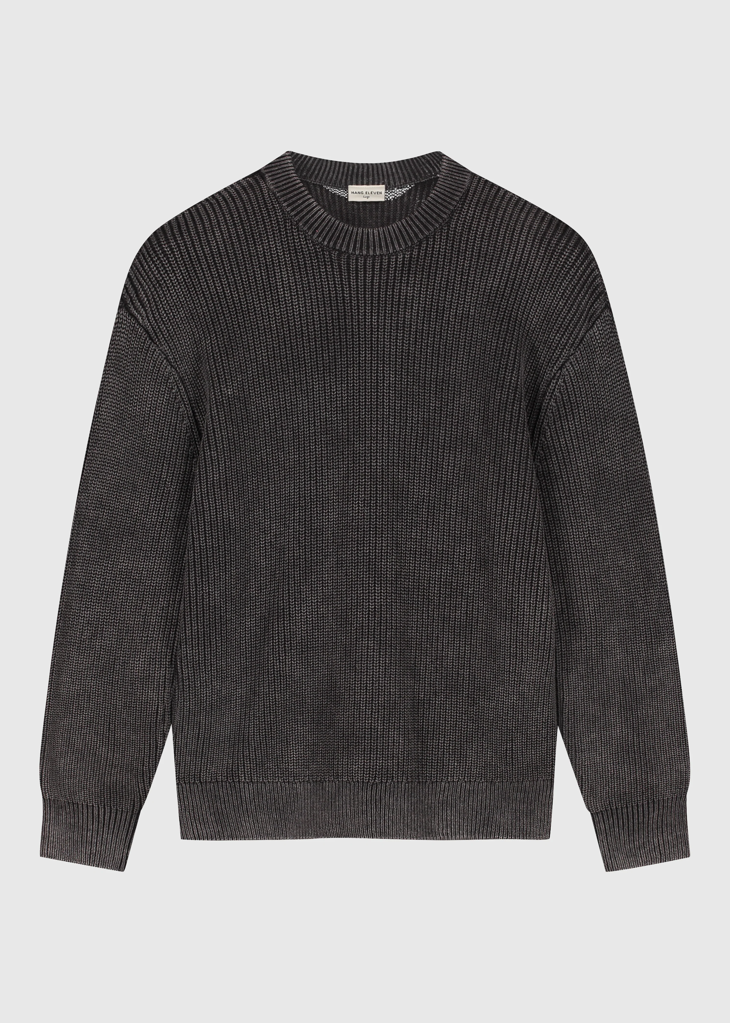 Washed Knit Crewneck - Midnight Black - Image 3