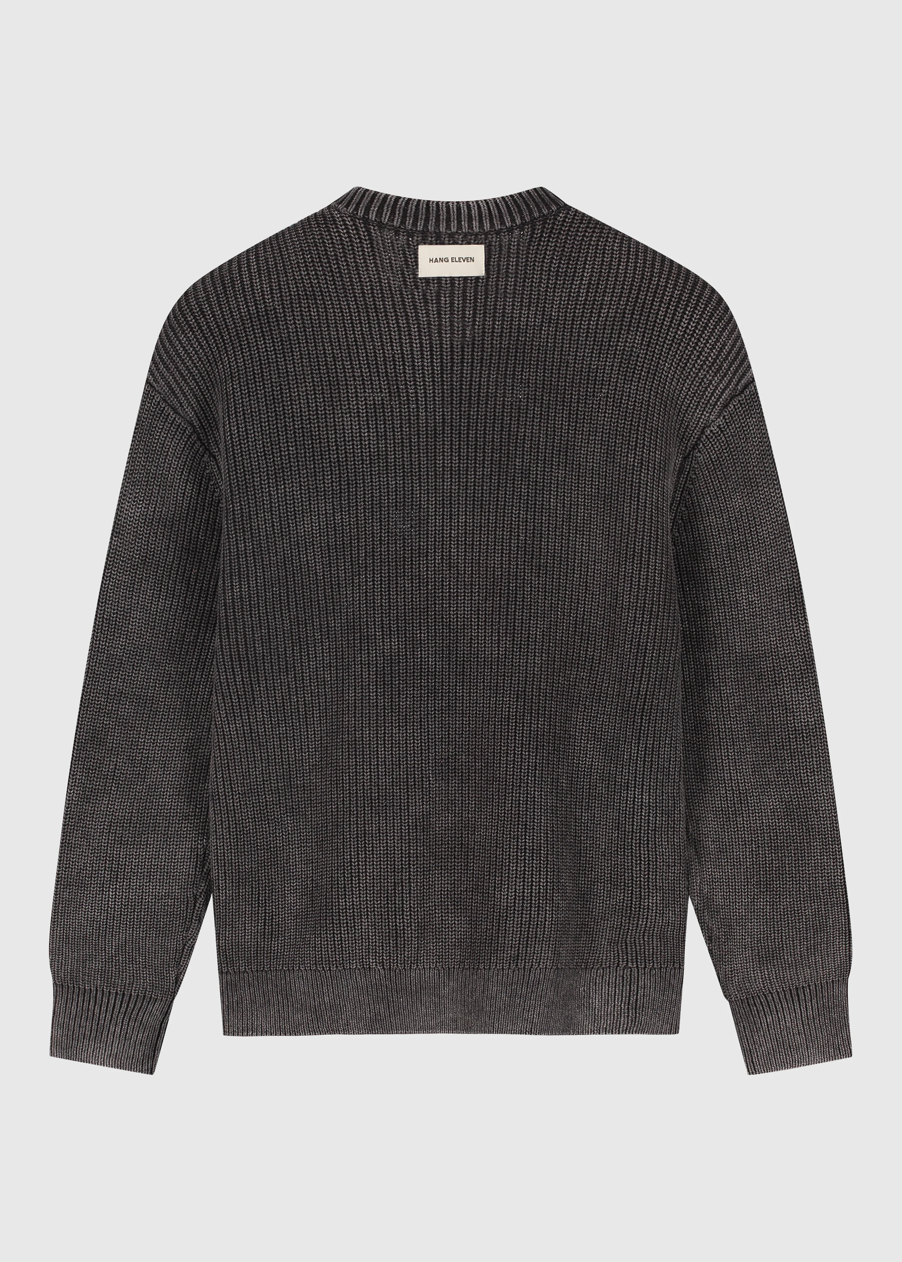 Washed Knit Crewneck - Midnight Black - Image 4
