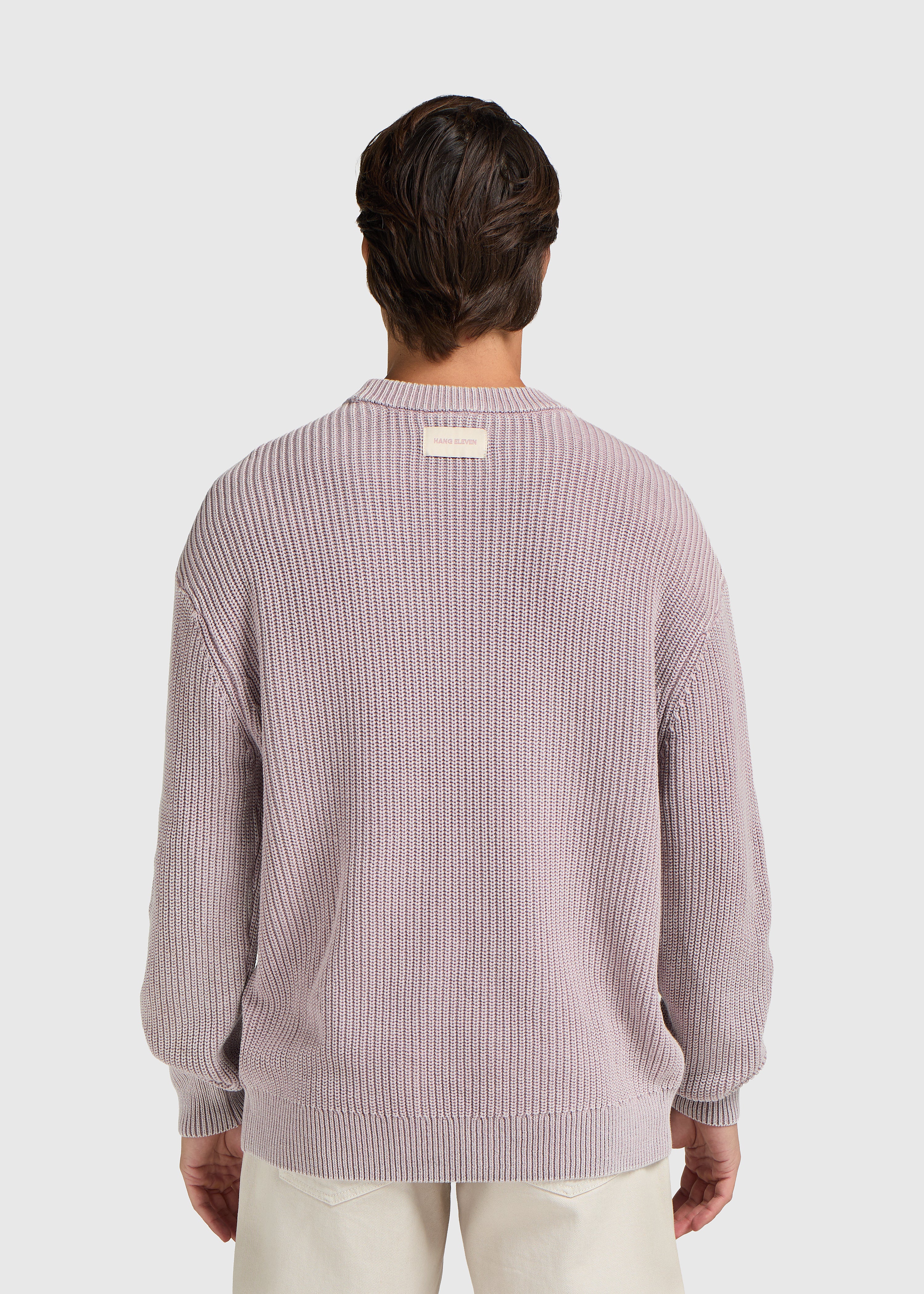 Washed Knit Crewneck - Lilac - Image 2