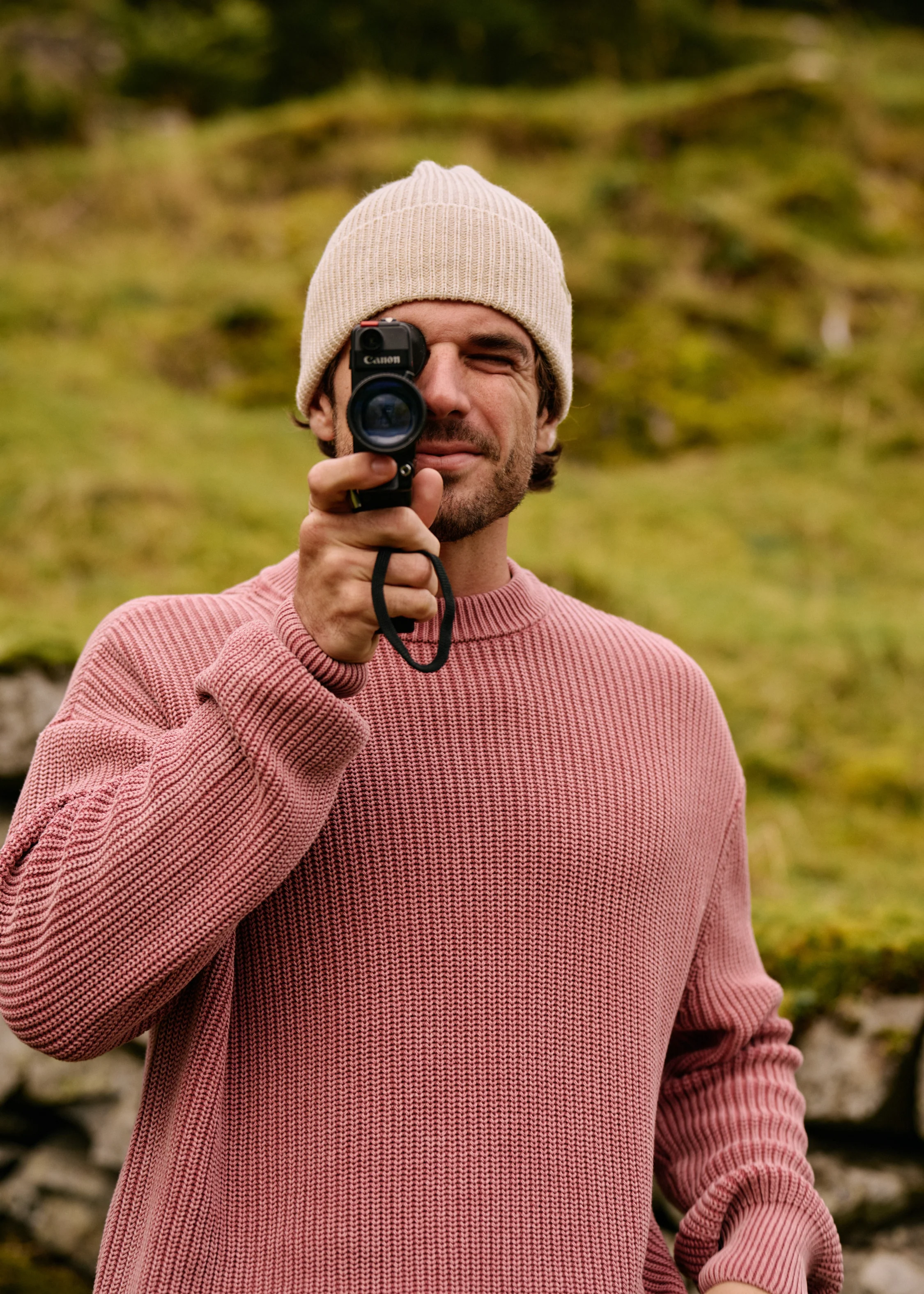 Washed Knit Crewneck - Red - Image 4