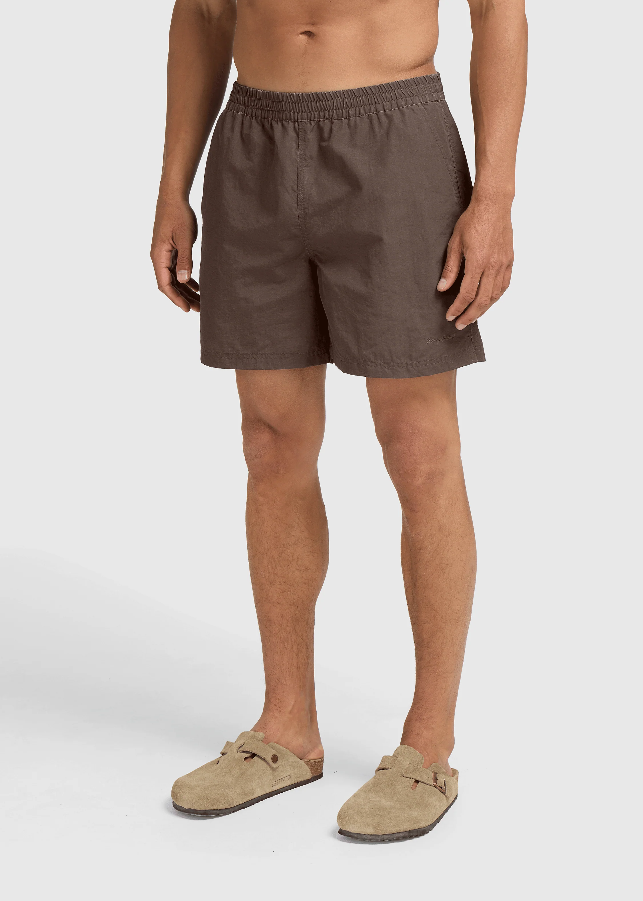 Washed Beach Short - Chocolate Brown