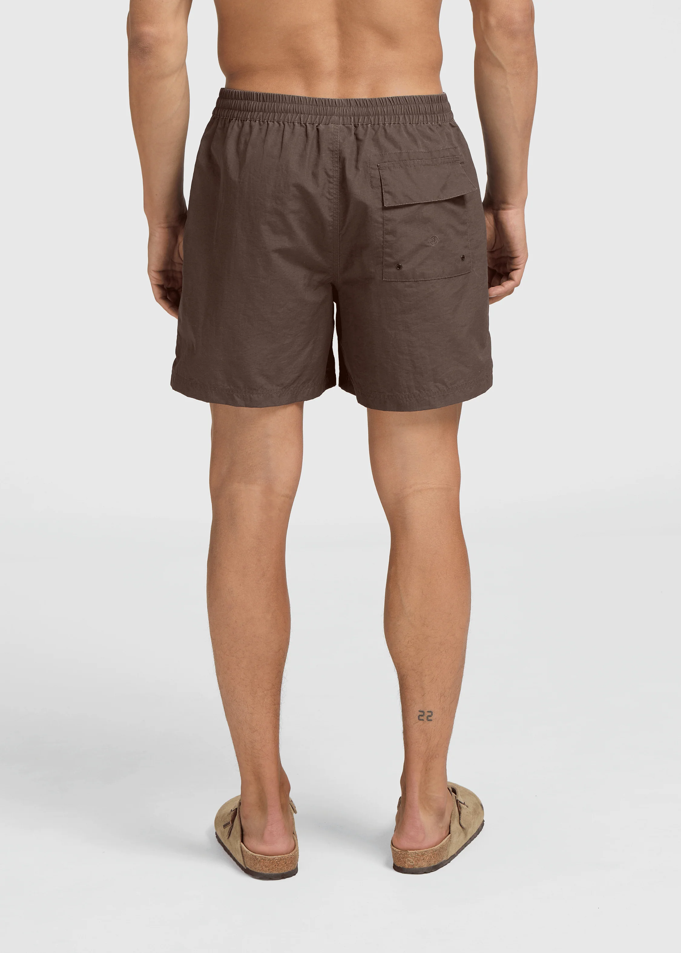 Washed Beach Short - Chocolate Brown - Image 4