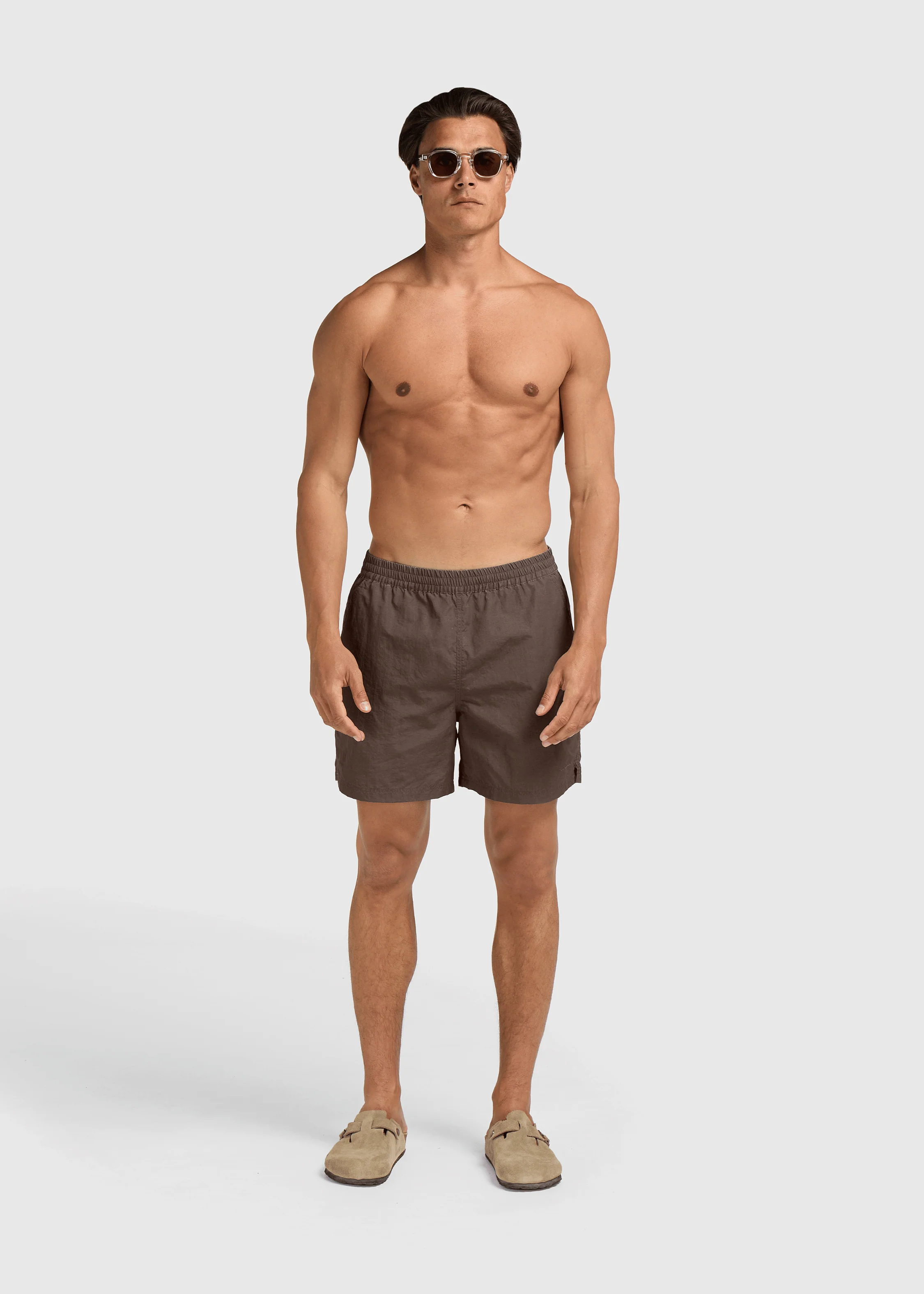 Washed Beach Short - Chocolate Brown - Image 7